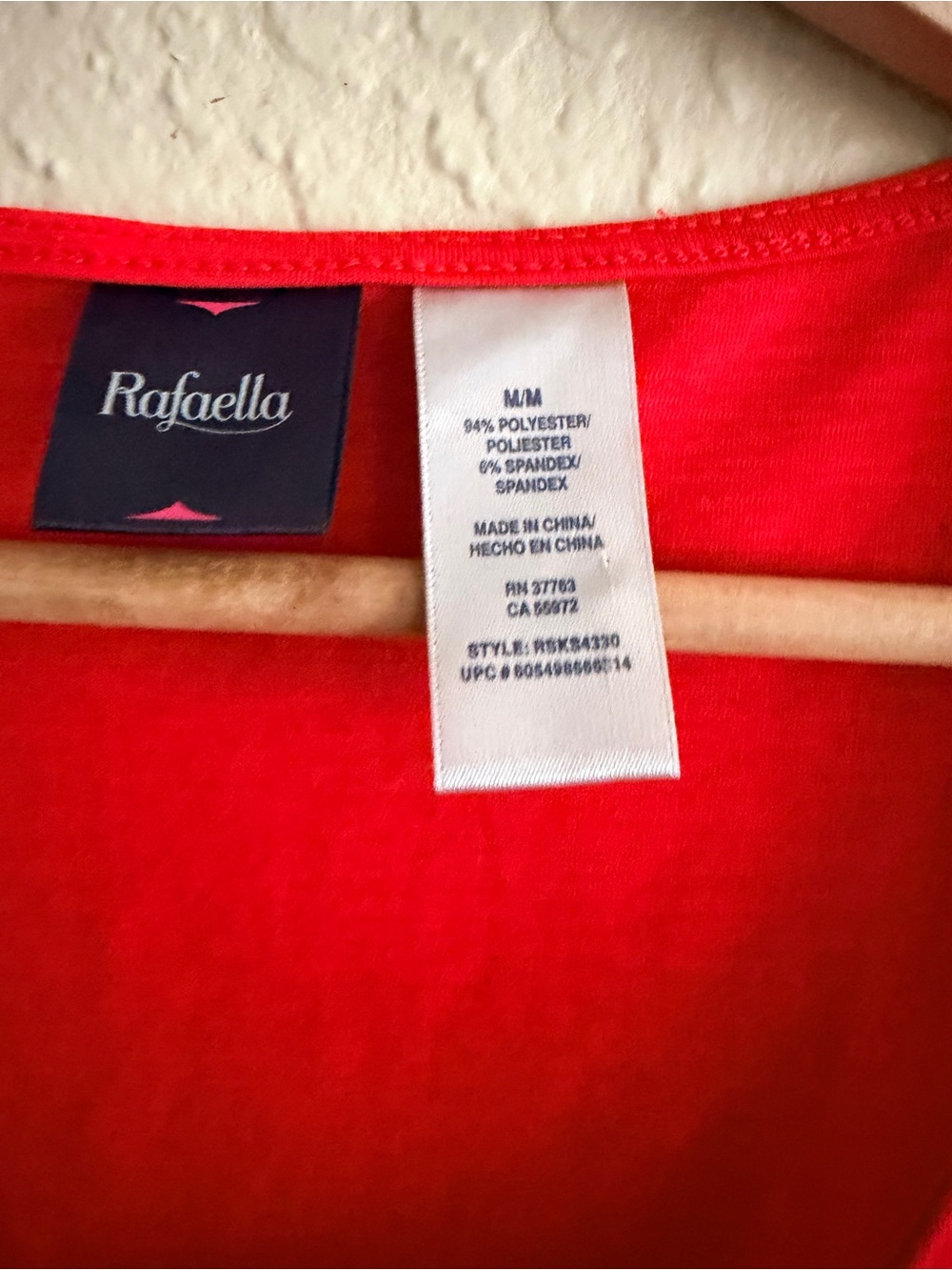 Rafaella Red Sleeveless Ruffle Front Tank - Picture 3 of 3